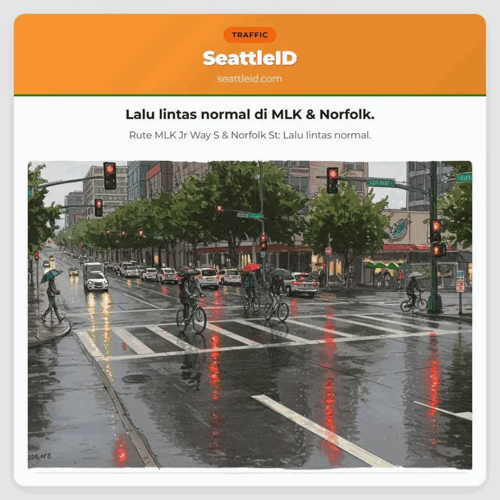 Lalu lintas normal di MLK & Norfolk.