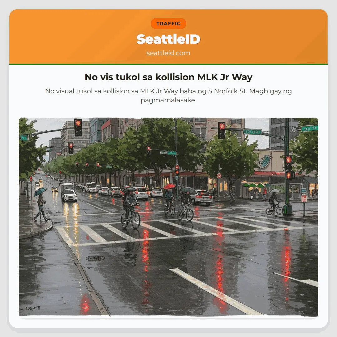 No vis tukol sa kollision MLK Jr Way