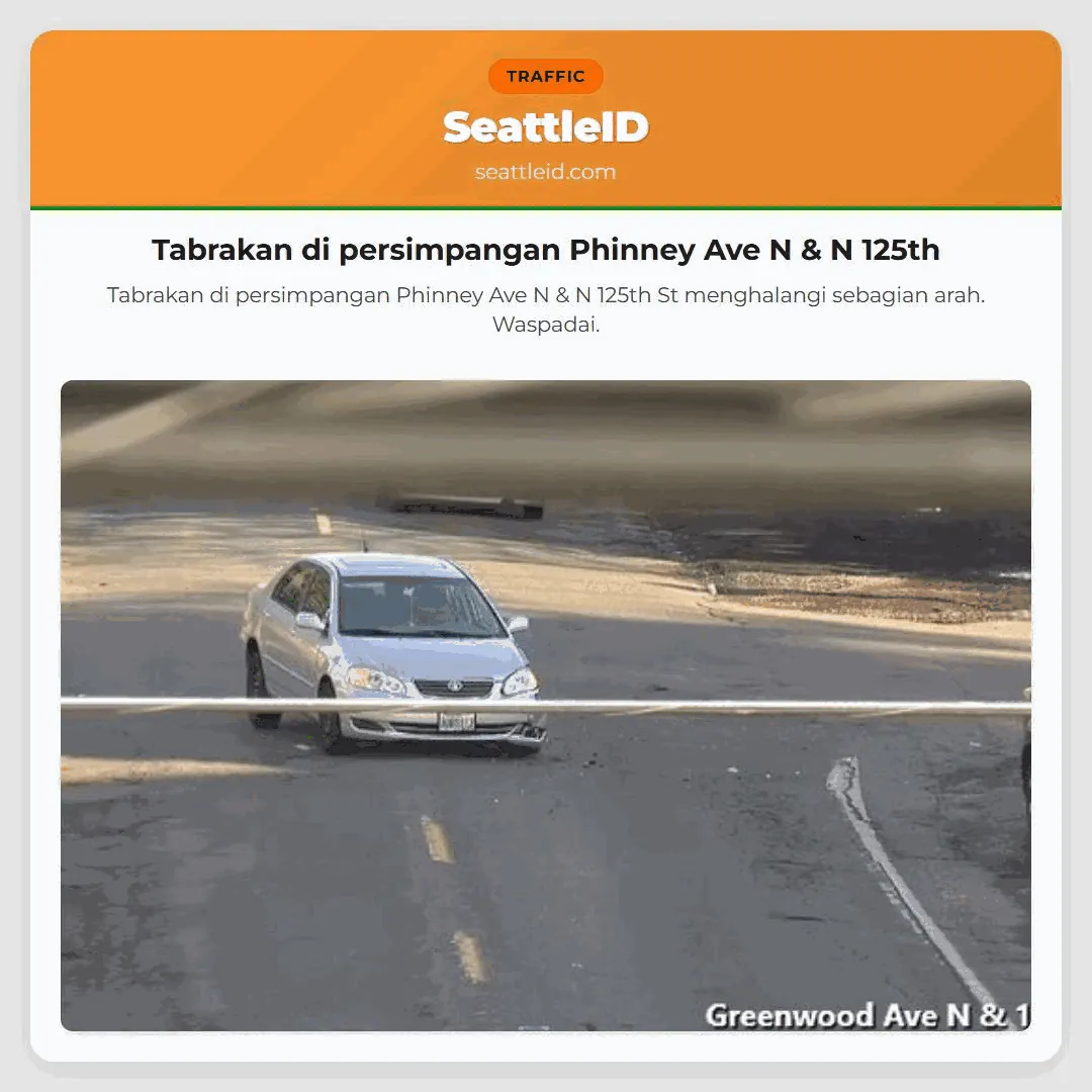 Tabrakan di persimpangan Phinney Ave N & N 125th