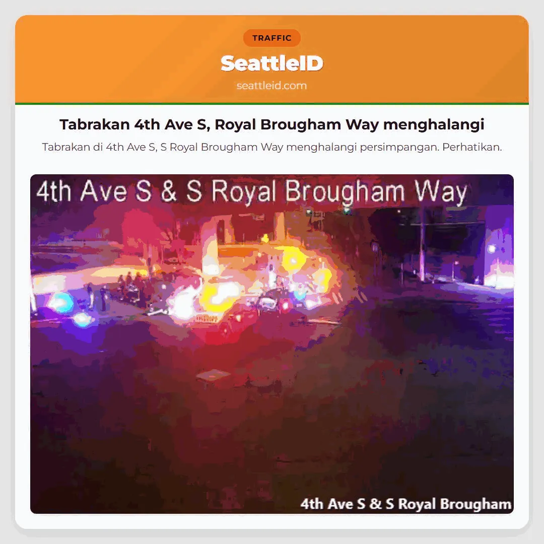 Tabrakan 4th Ave S, Royal Brougham Way menghalangi