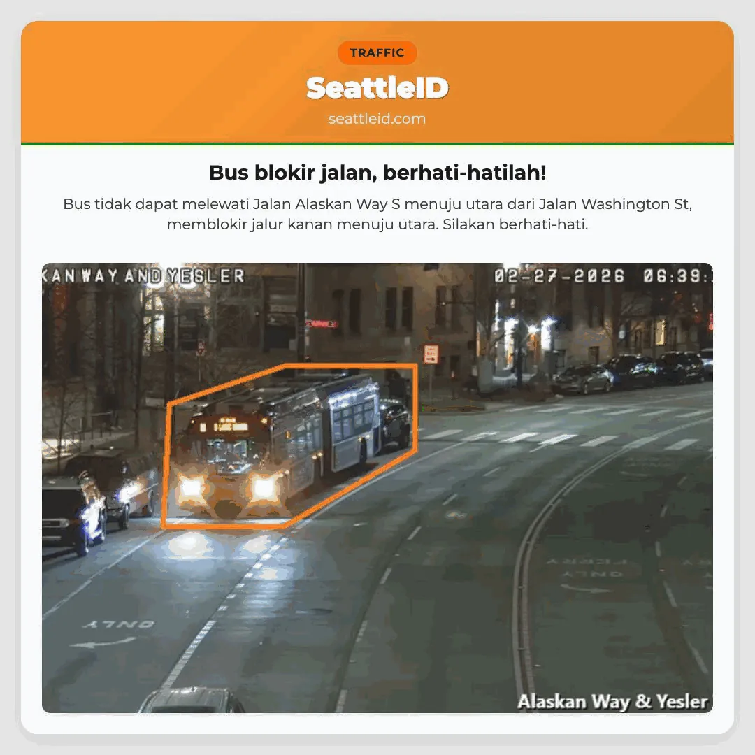 Bus blokir jalan, berhati-hatilah!