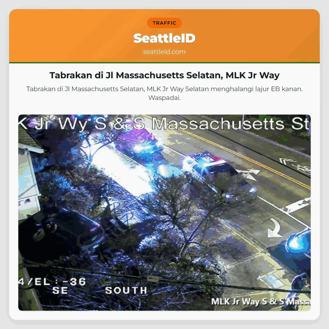 Tabrakan di Jl Massachusetts Selatan, MLK Jr Way