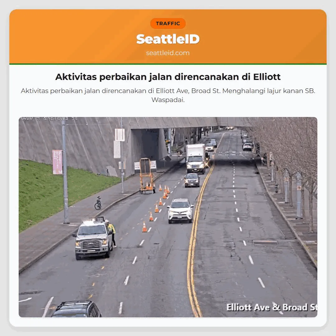 Aktivitas perbaikan jalan direncanakan di Elliott