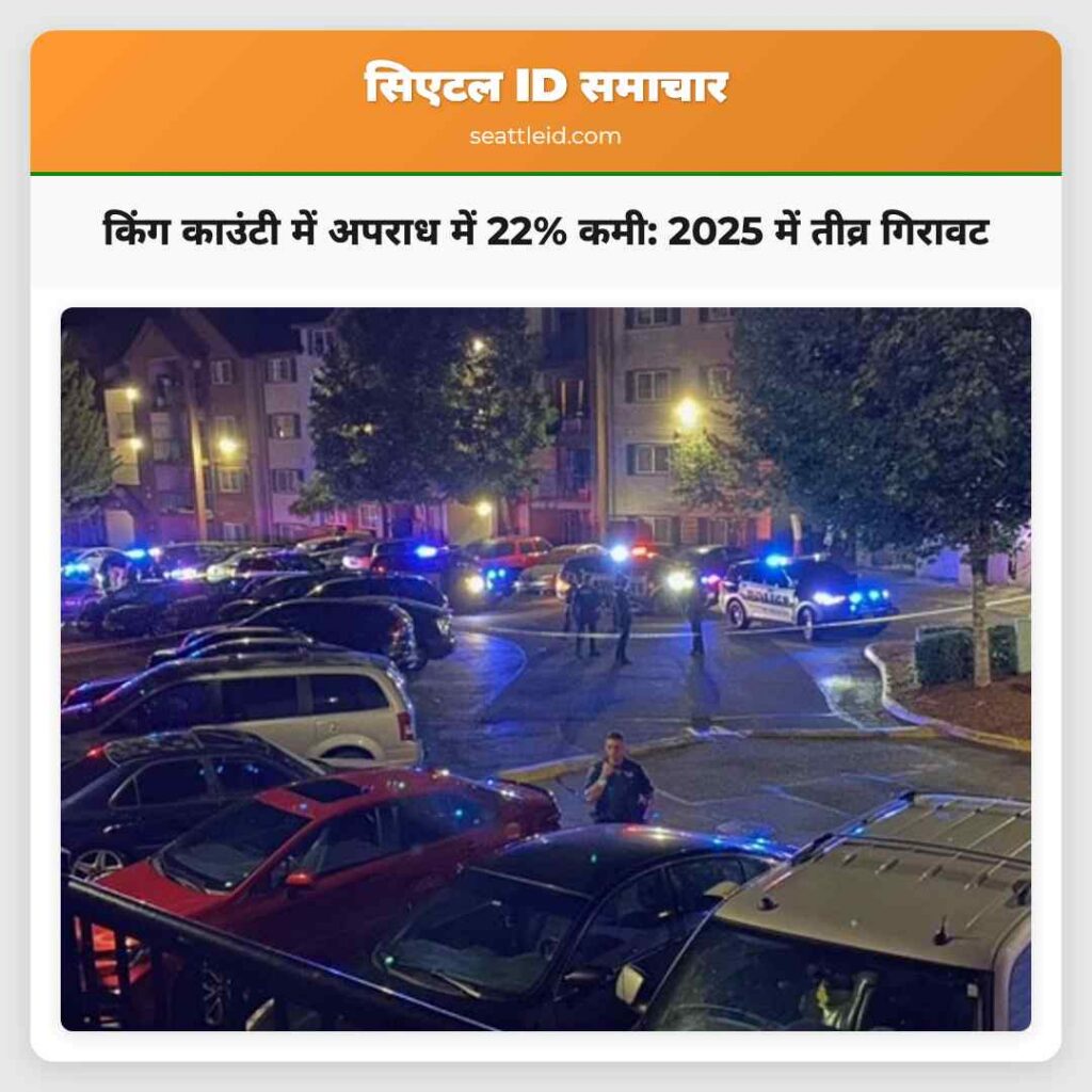 किंग काउंटी में अपराध में 22% कमी: 2025 में तीव्र