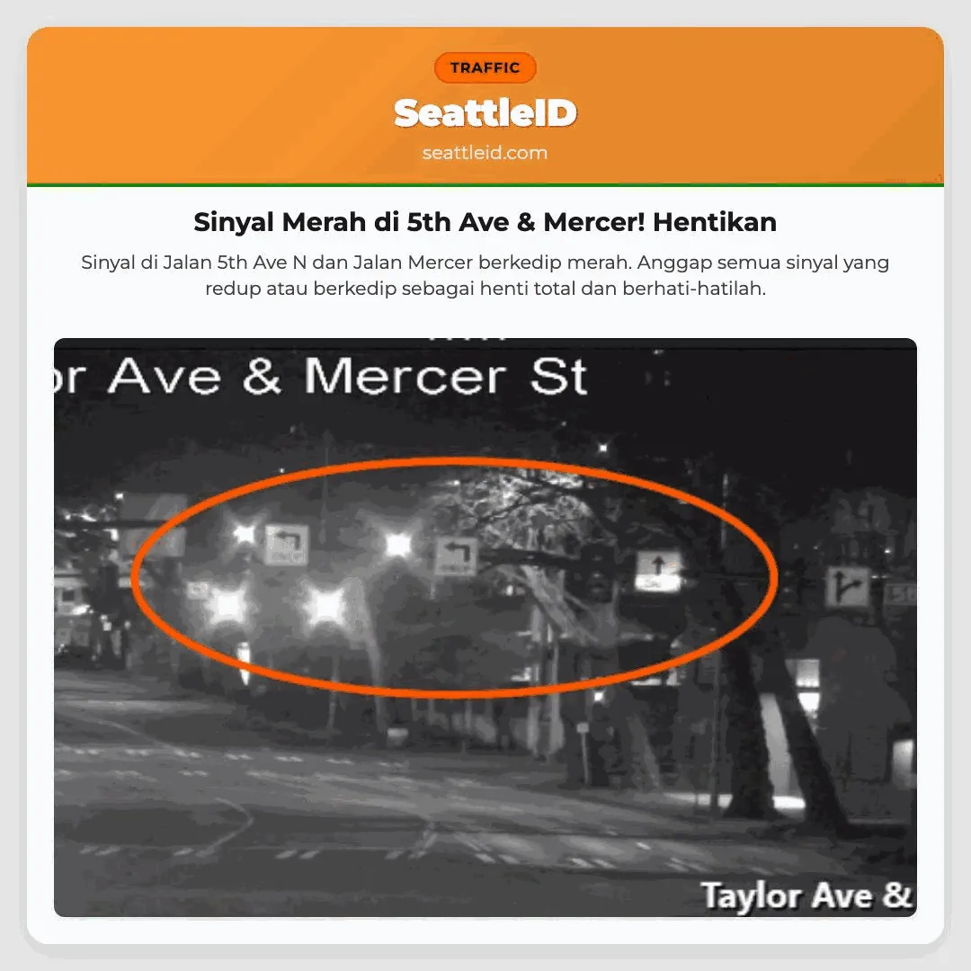 Sinyal Merah di 5th Ave & Mercer! Hentikan