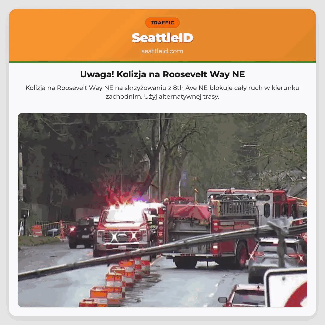 Uwaga! Kolizja na Roosevelt Way NE