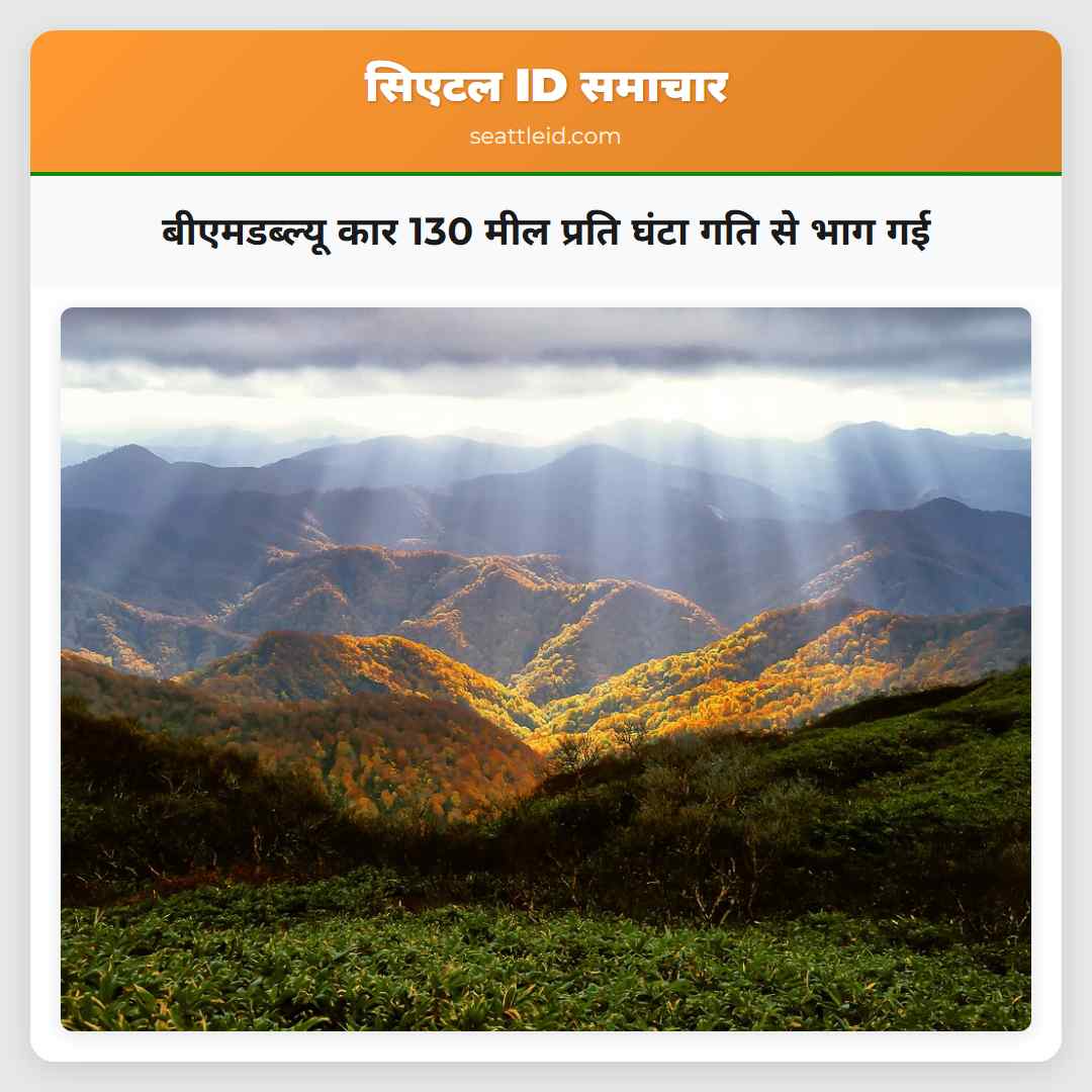 बीएमडब्ल्यू कार 130 मील प्रति घंटा गति से भाग गई