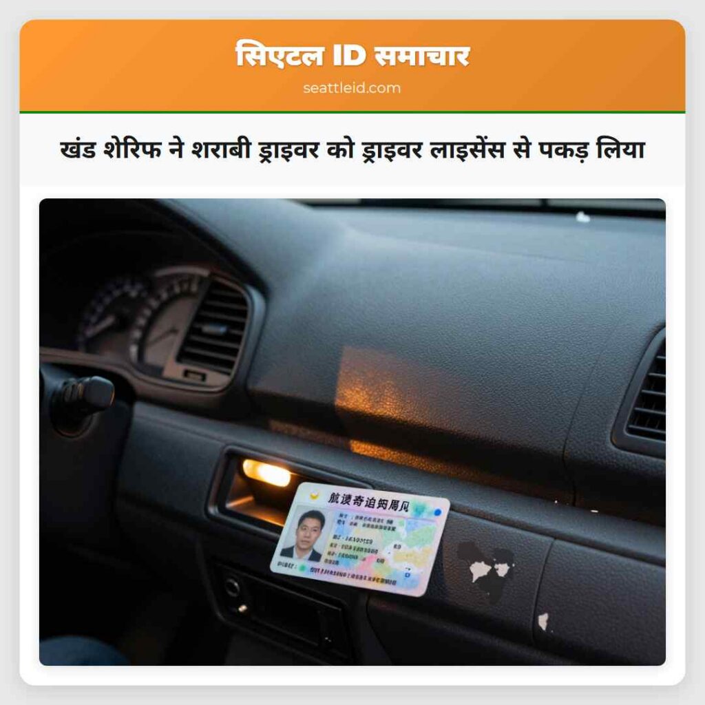 खंड शेरिफ ने शराबी ड्राइवर को ड्राइवर लाइसेंस से
