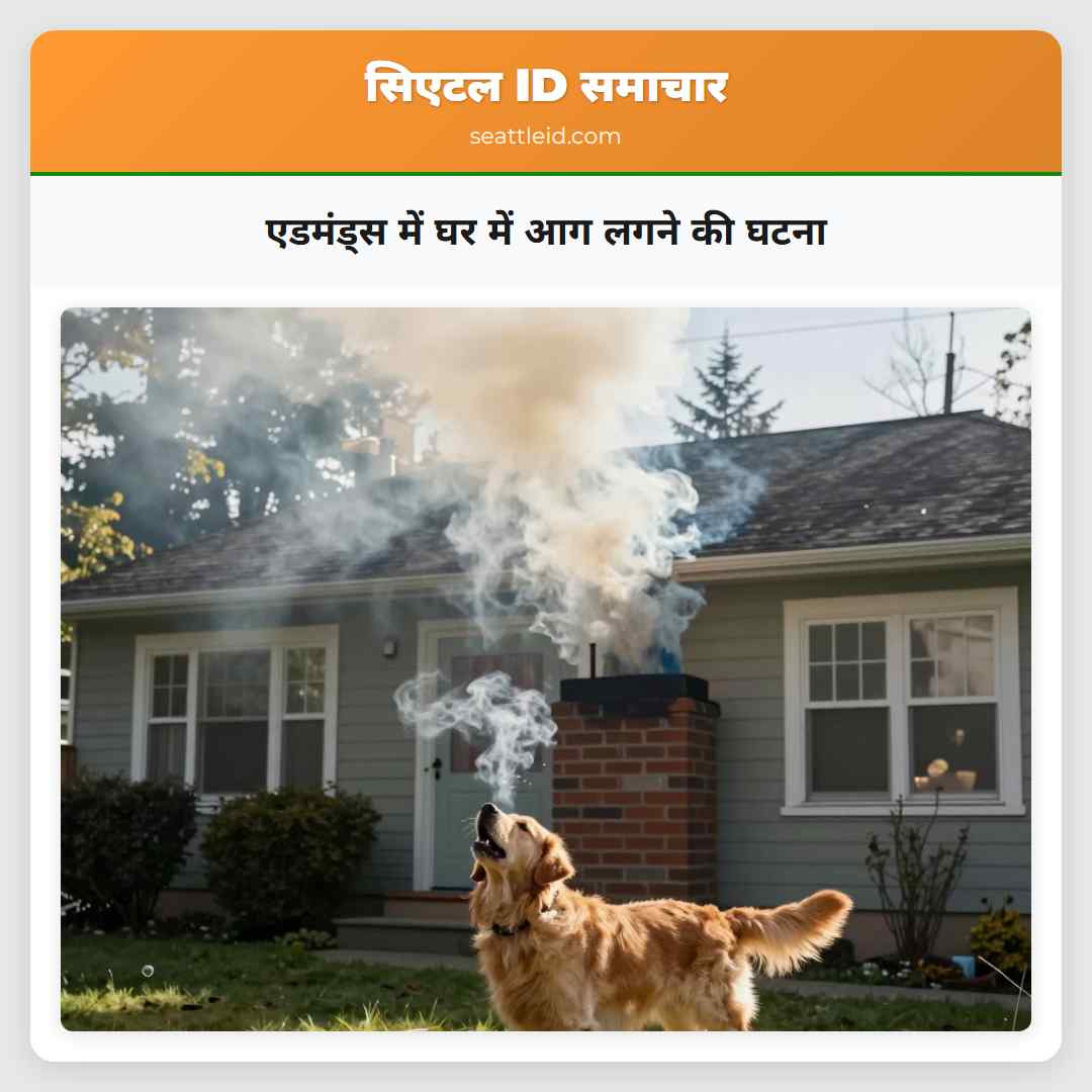 एडमंड्स में घर में आग लगने की घटना