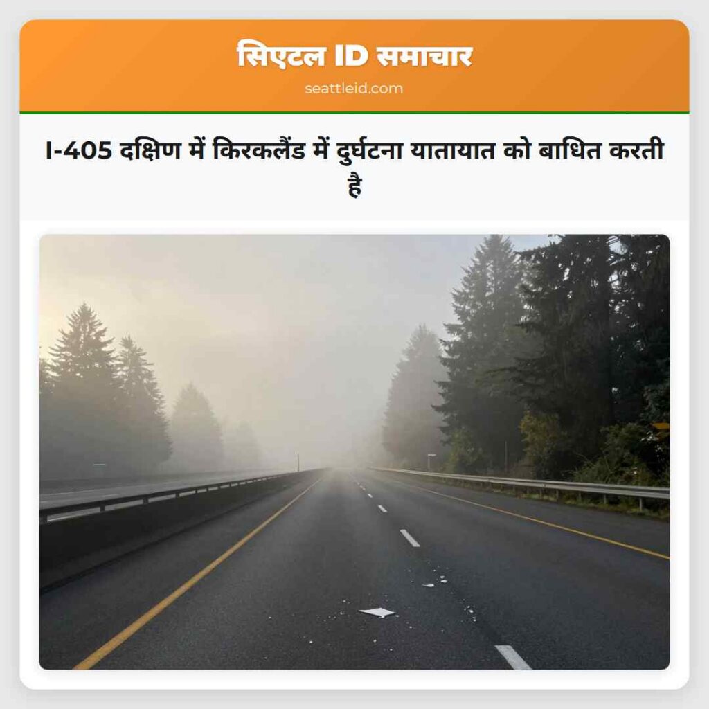 I-405 दक्षिण में किरकलैंड में दुर्घटना यातायात को