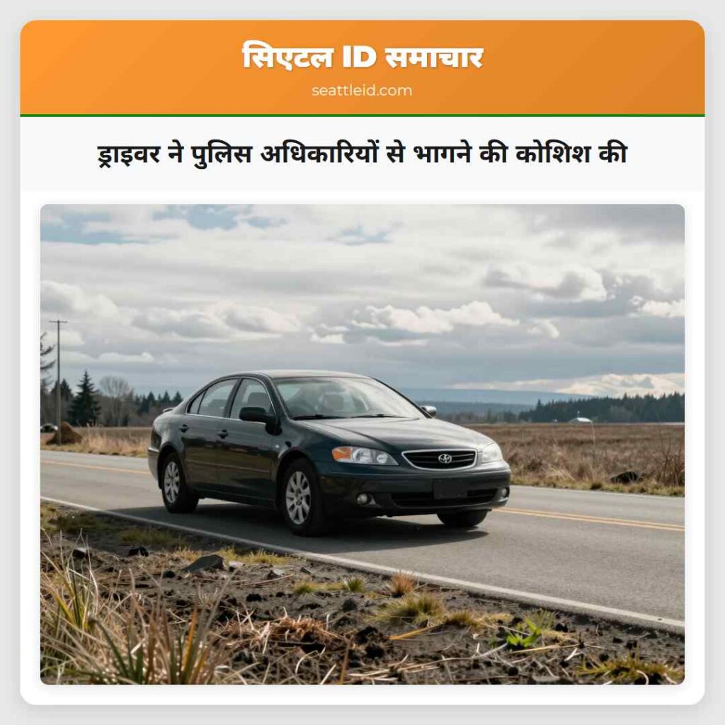 ड्राइवर ने पुलिस अधिकारियों से भागने की कोशिश की