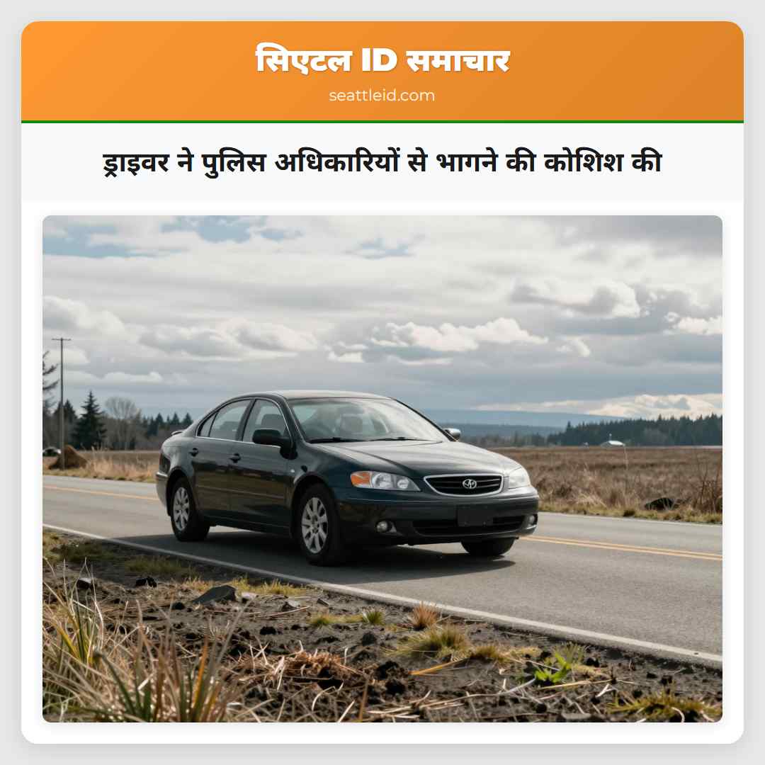 ड्राइवर ने पुलिस अधिकारियों से भागने की कोशिश की
