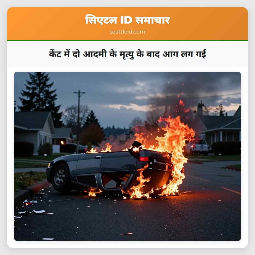 केंट में दो आदमी के मृत्यु के बाद आग लग गई