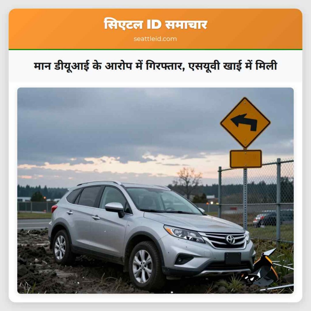 मान डीयूआई के आरोप में गिरफ्तार, एसयूवी खाई में