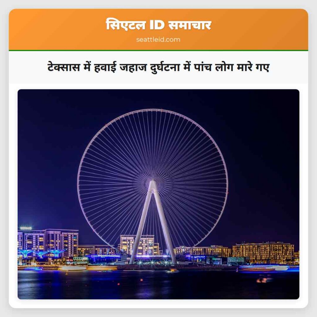 टेक्सास में हवाई जहाज दुर्घटना में पांच लोग मारे