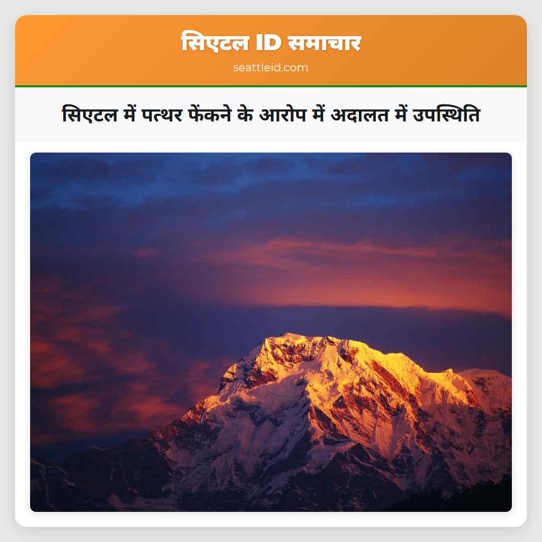 सिएटल में पत्थर फेंकने के आरोप में अदालत में