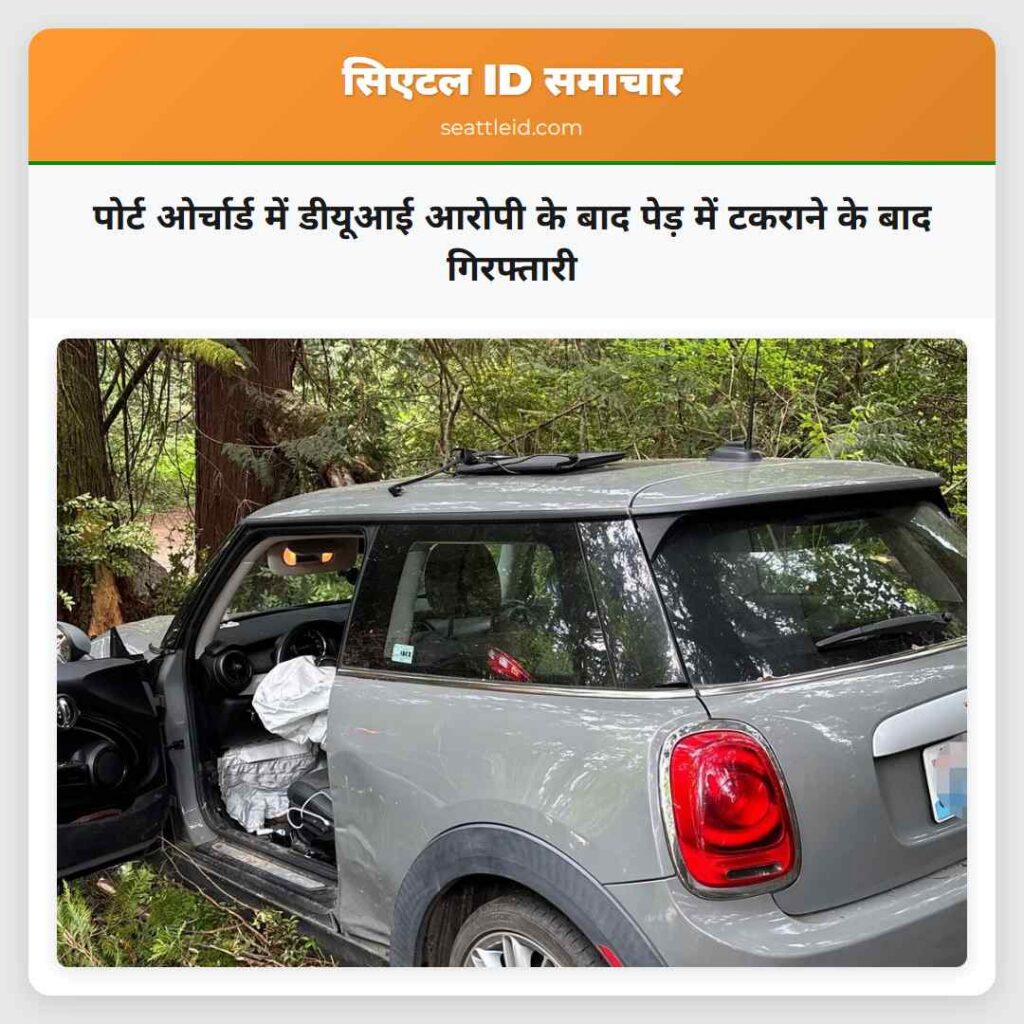 पोर्ट ओर्चार्ड में डीयूआई आरोपी के बाद पेड़ में