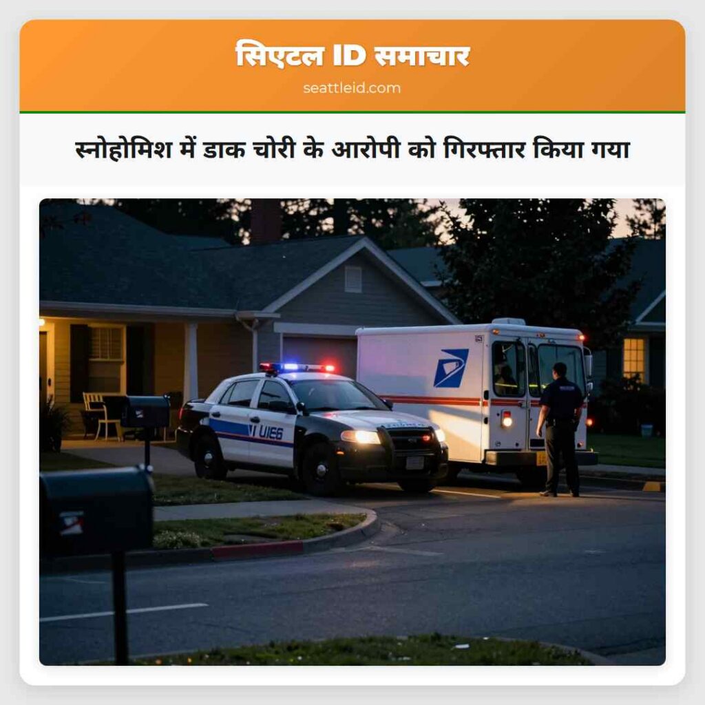 स्नोहोमिश में डाक चोरी के आरोपी को गिरफ्तार किया