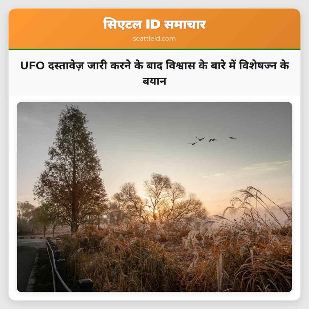 UFO दस्तावेज़ जारी करने के बाद विश्वास के बारे