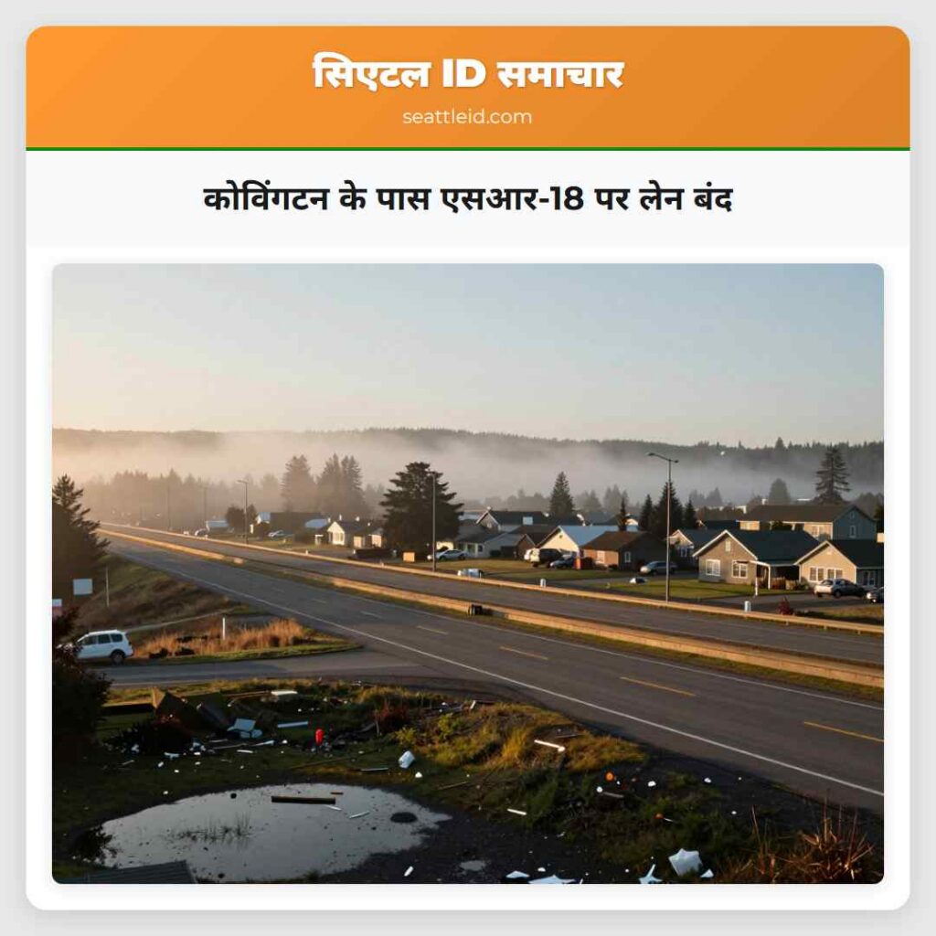 कोविंगटन के पास एसआर-18 पर लेन बंद