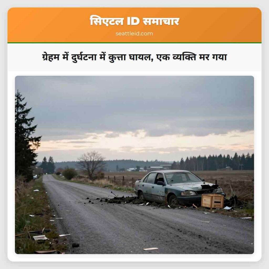 ग्रेहम में दुर्घटना में कुत्ता घायल, एक व्यक्ति