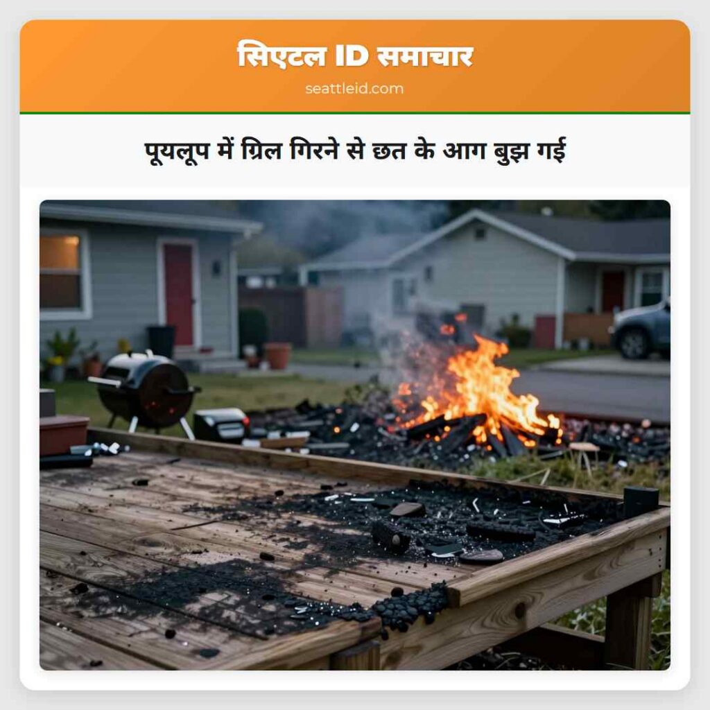 पूयलूप में ग्रिल गिरने से छत के आग बुझ गई