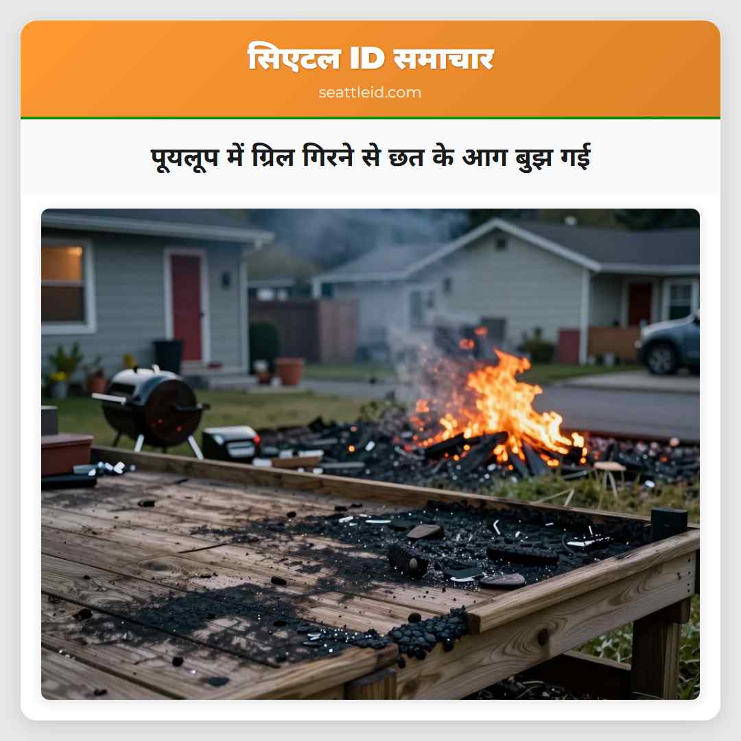 पूयलूप में ग्रिल गिरने से छत के आग बुझ गई