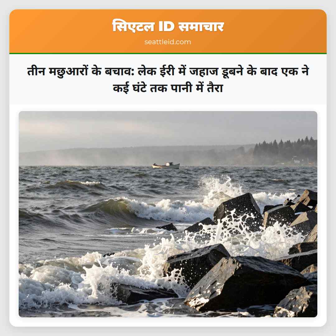 तीन मछुआरों के बचाव: लेक ईरी में जहाज डूबने के