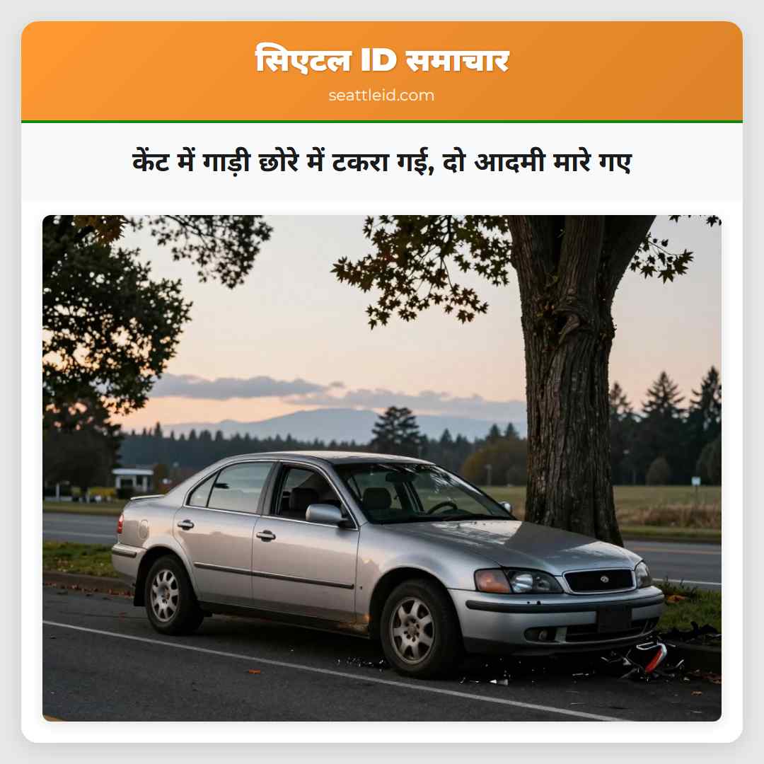 केंट में गाड़ी छोरे में टकरा गई, दो आदमी मारे गए