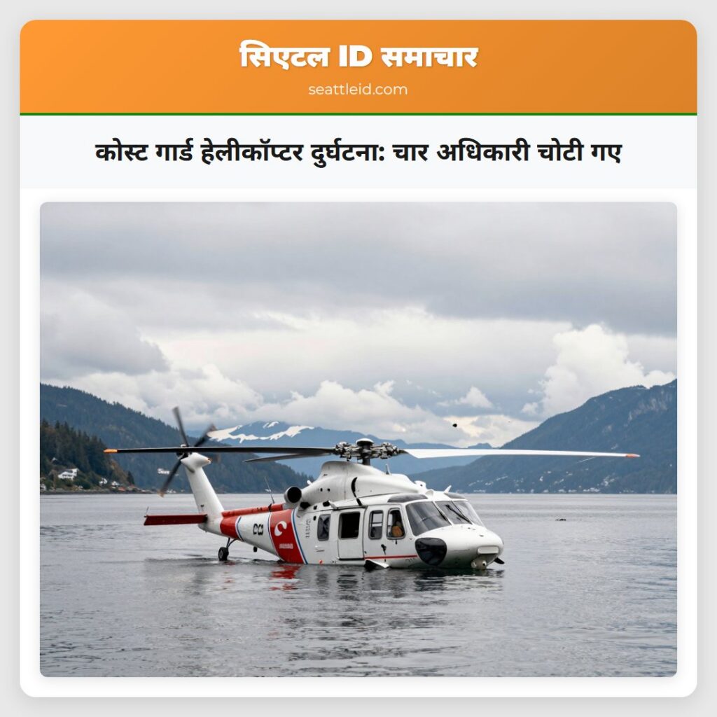 कोस्ट गार्ड हेलीकॉप्टर दुर्घटना: चार अधिकारी चोटी
