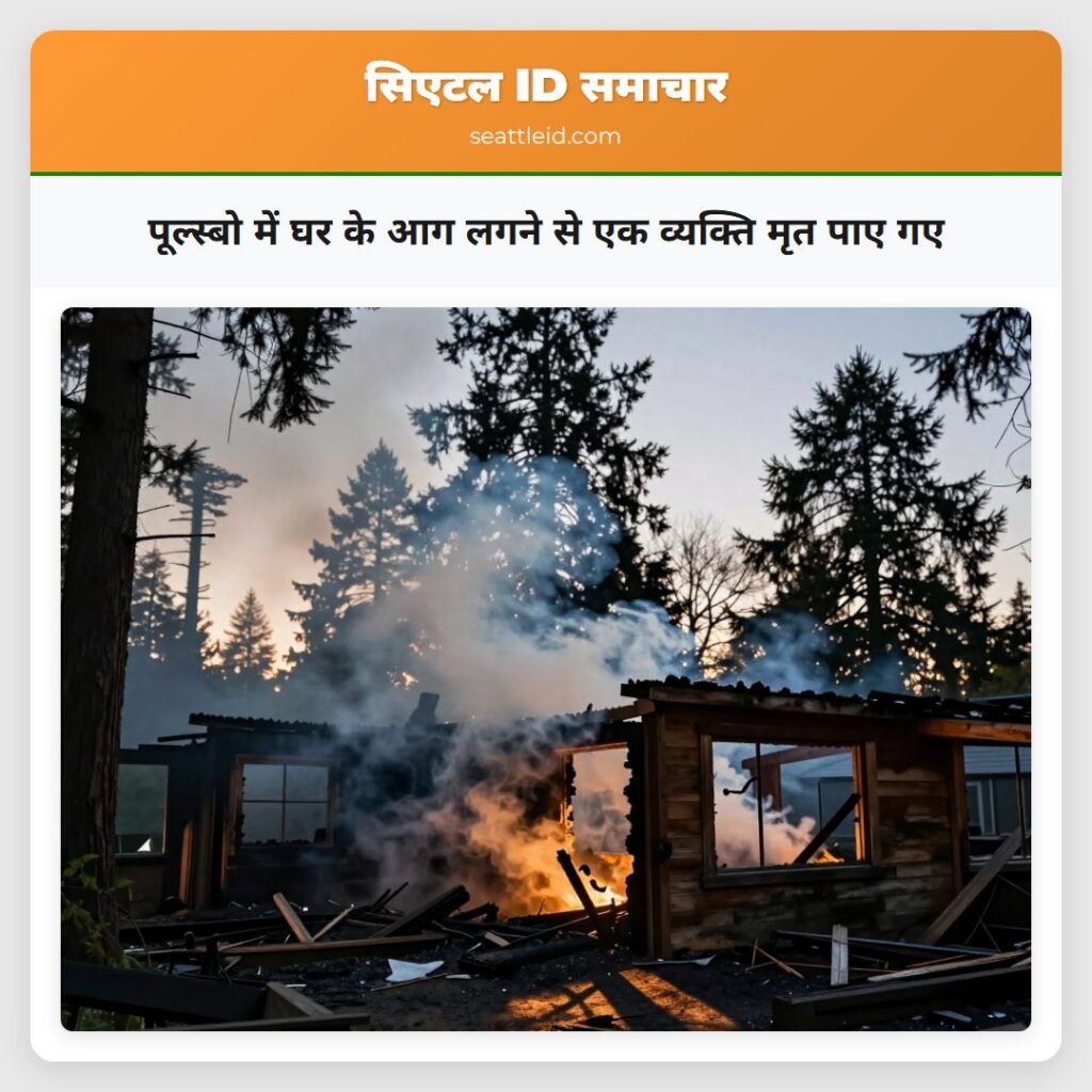 पूल्स्बो में घर के आग लगने से एक व्यक्ति मृत पाए