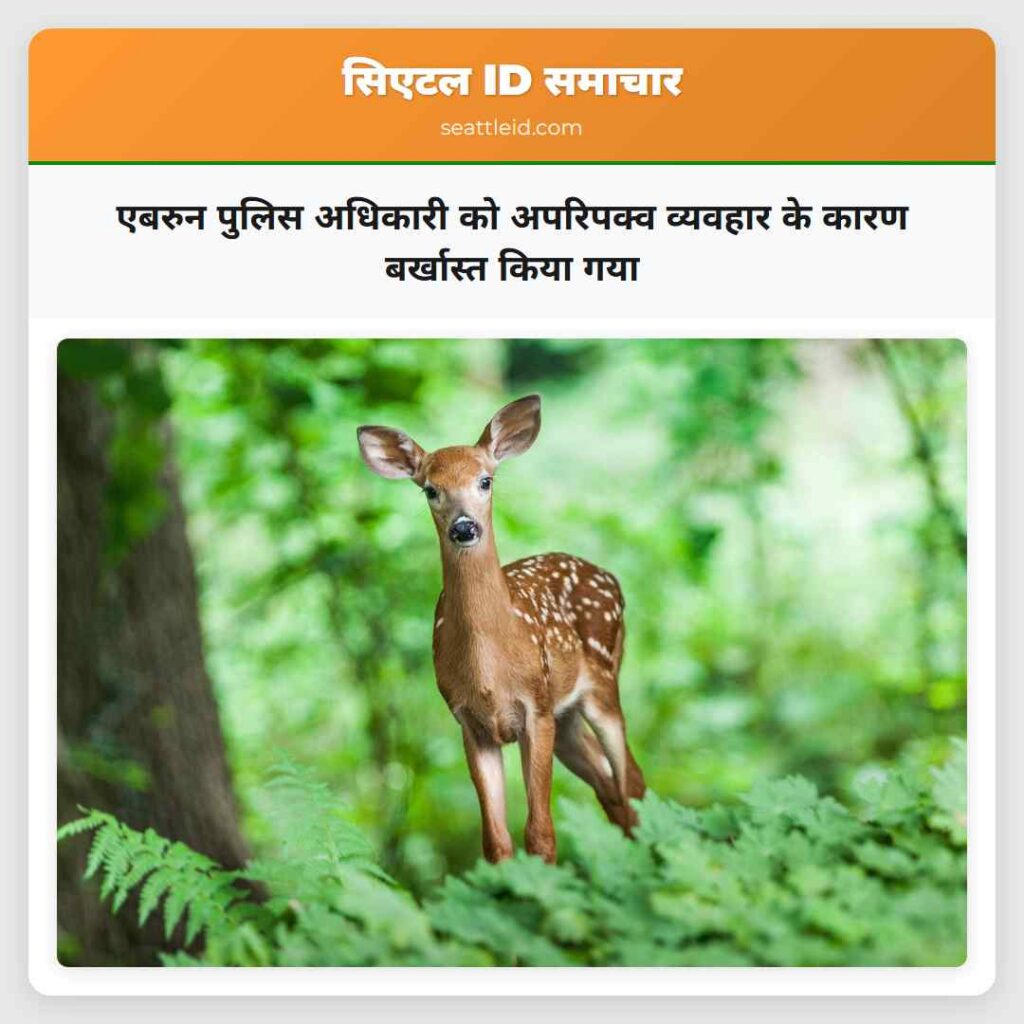 एबरुन पुलिस अधिकारी को अपरिपक्व व्यवहार के कारण