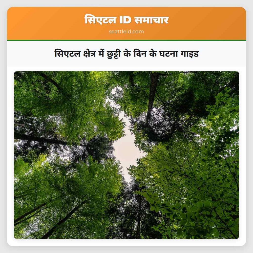 सिएटल क्षेत्र में छुट्टी के दिन के घटना गाइड