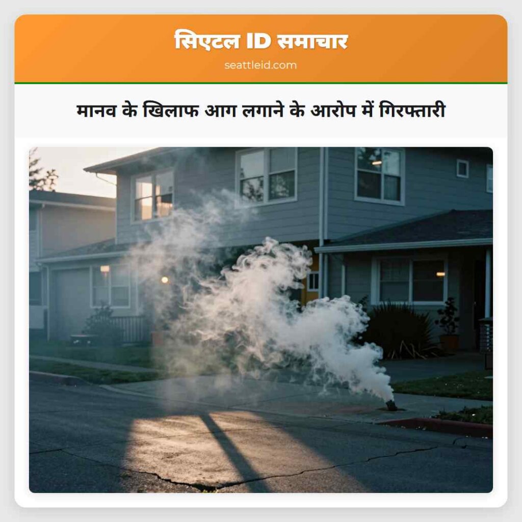 मानव के खिलाफ आग लगाने के आरोप में गिरफ्तारी