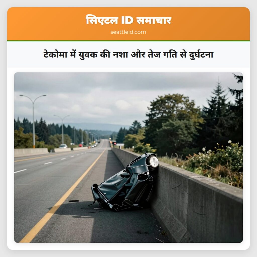 टेकोमा में युवक की नशा और तेज गति से दुर्घटना