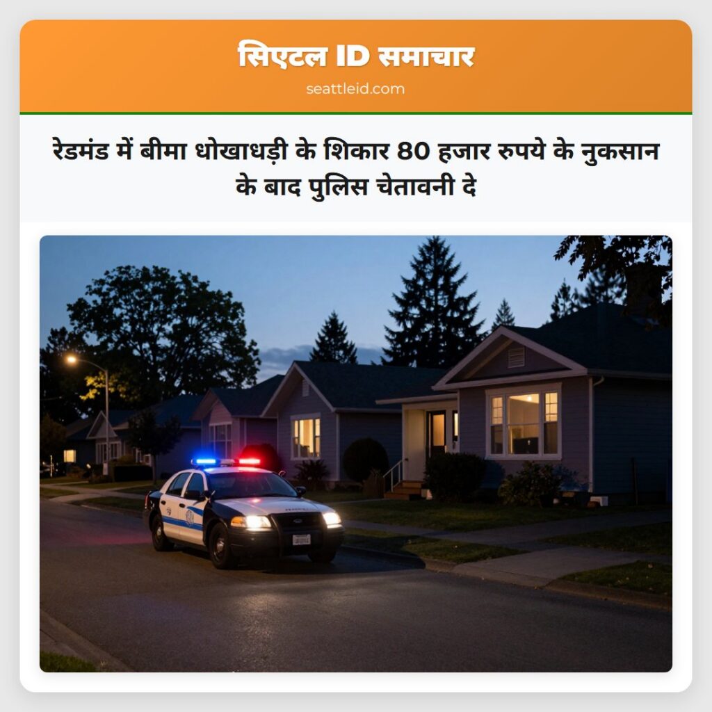 रेडमंड में बीमा धोखाधड़ी के शिकार 80 हजार रुपये