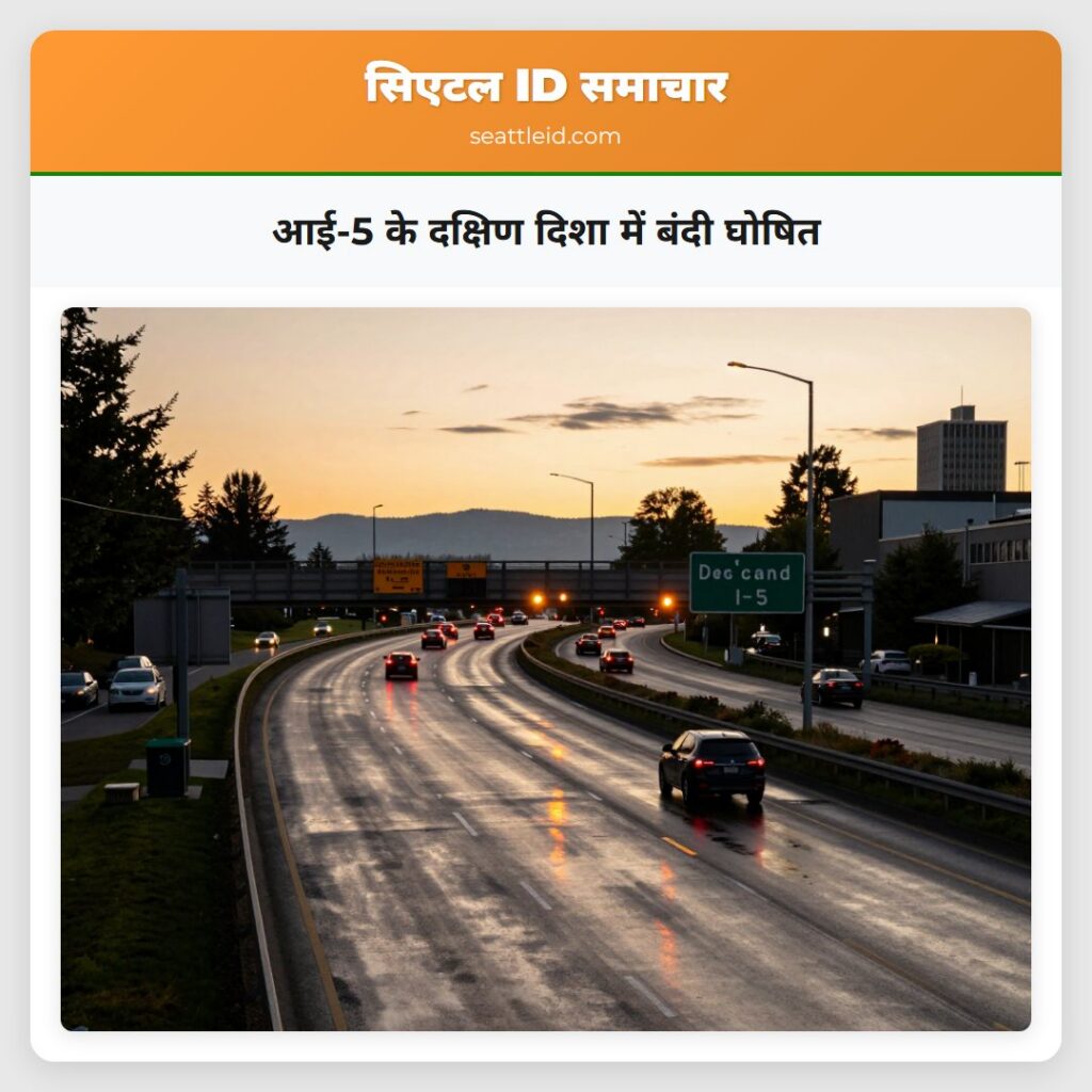 आई-5 के दक्षिण दिशा में बंदी घोषित