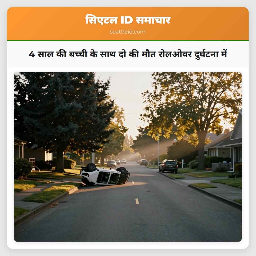4 साल की बच्ची के साथ दो की मौत रोलओवर दुर्घटना