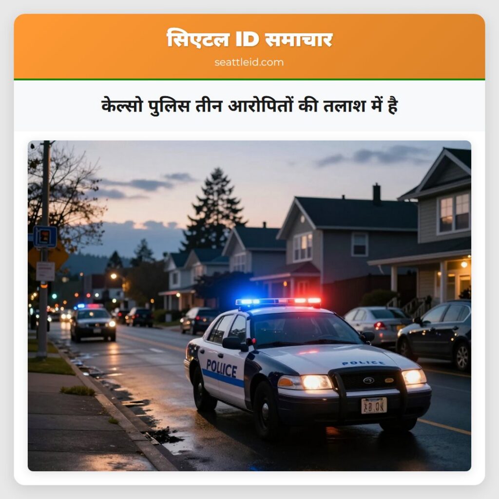 केल्सो पुलिस तीन आरोपितों की तलाश में है