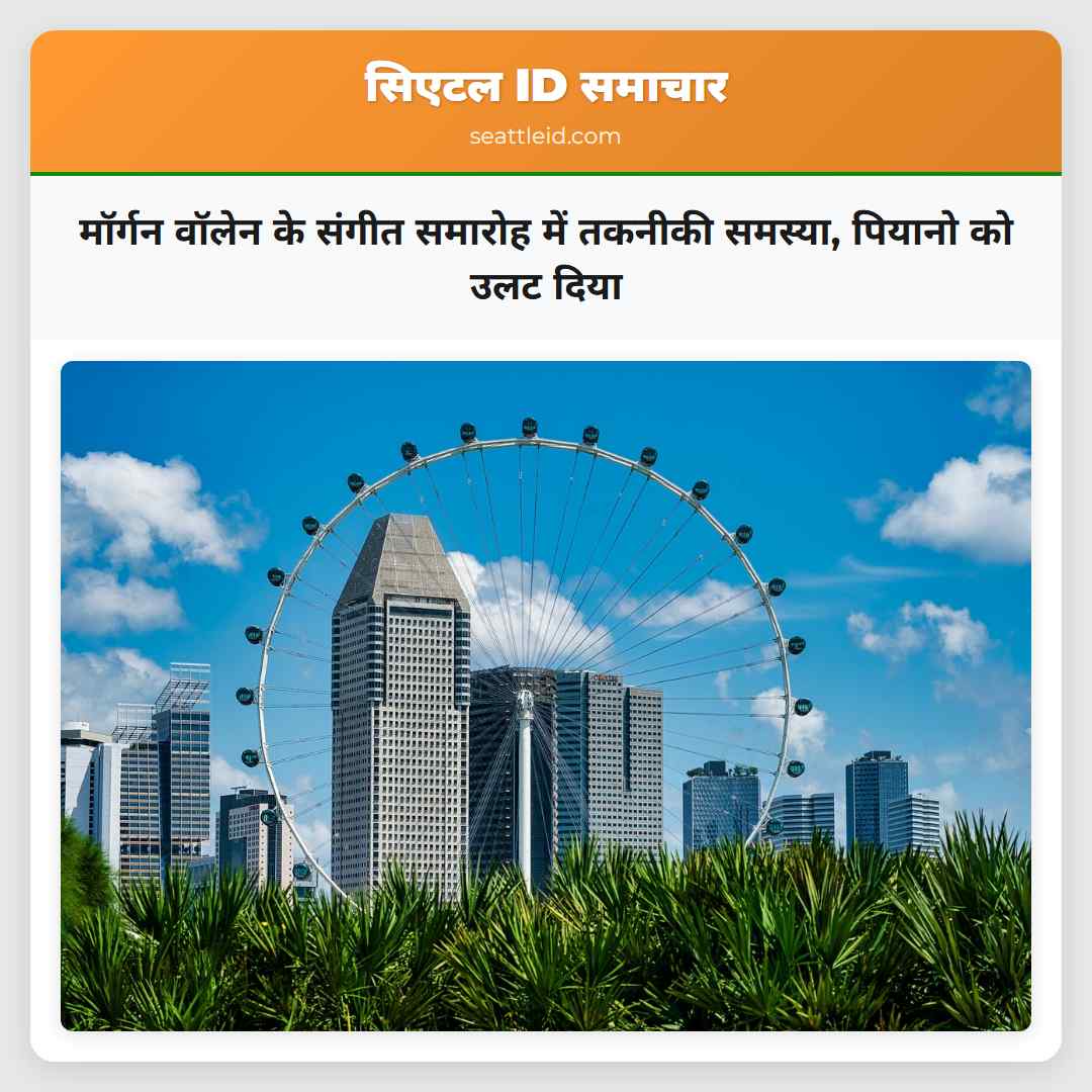 मॉर्गन वॉलेन के संगीत समारोह में तकनीकी समस्या पियानो को उलट दिया