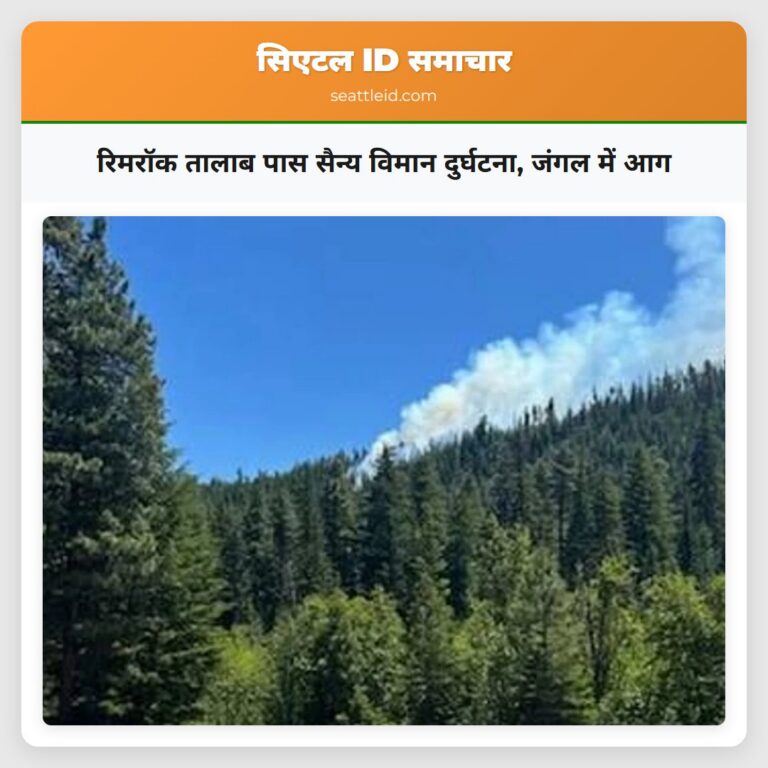 रिमरॉक तालाब पास सैन्य विमान दुर्घटना जंगल में आग