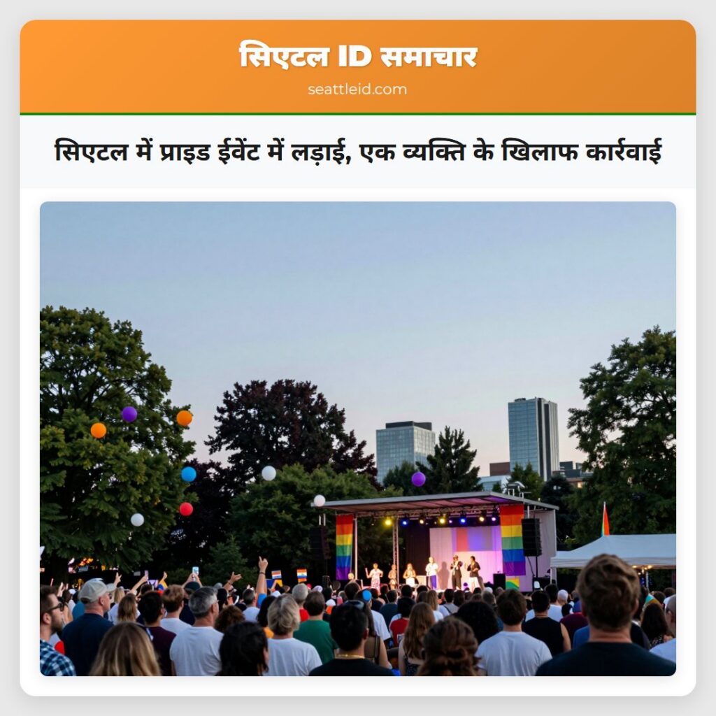 सिएटल में प्राइड ईवेंट में लड़ाई, एक व्यक्ति के