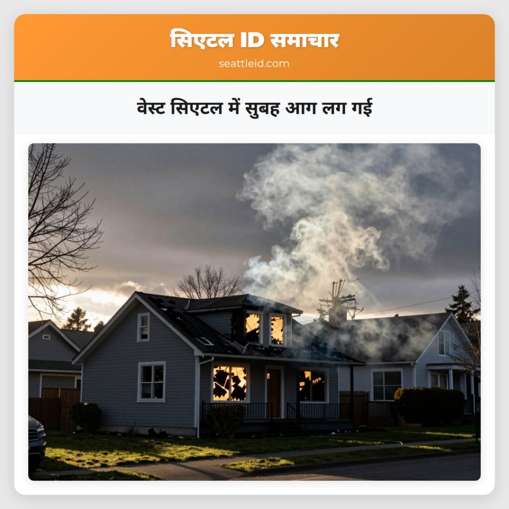 वेस्ट सिएटल में सुबह आग लग गई