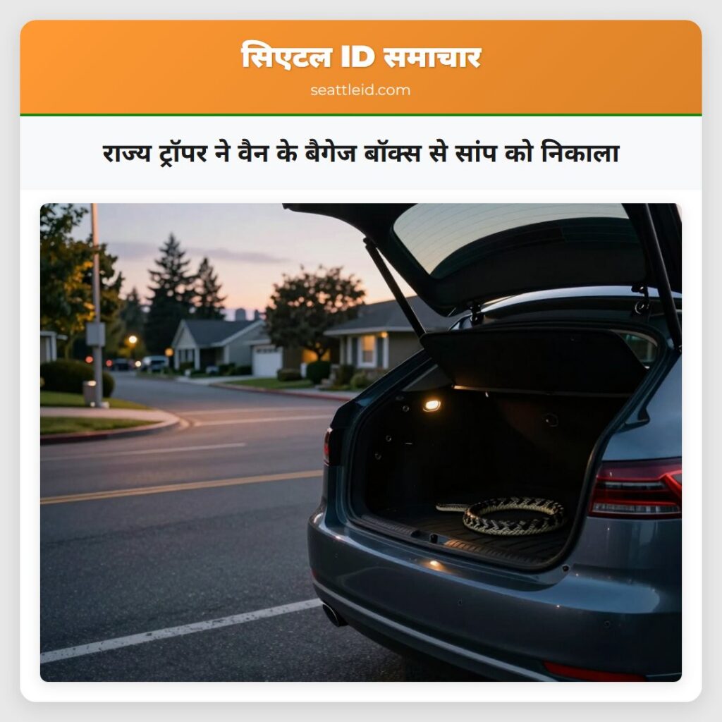 राज्य ट्रॉपर ने वैन के बैगेज बॉक्स से सांप को