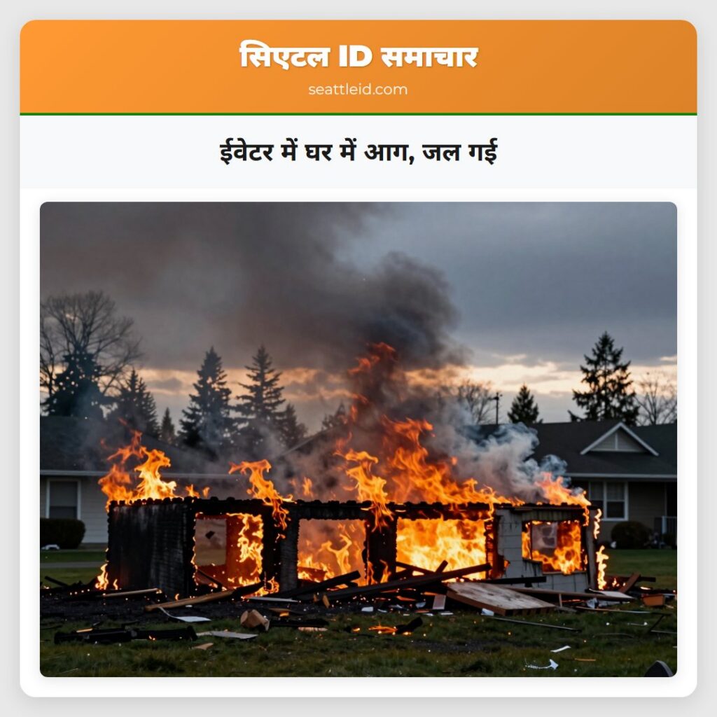 ईवेटर में घर में आग, जल गई