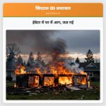 ईवेटर में घर में आग जल गई