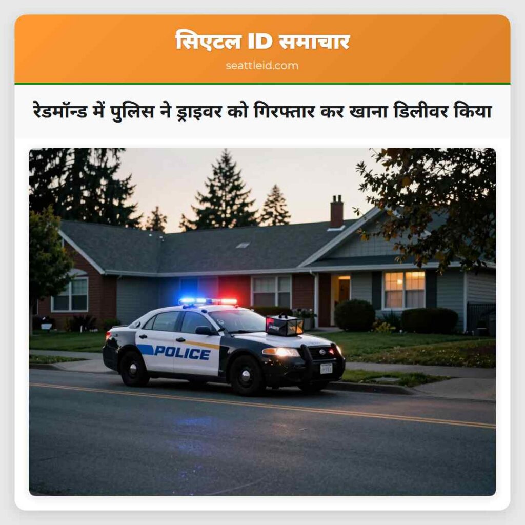 रेडमॉन्ड में पुलिस ने ड्राइवर को गिरफ्तार कर खाना