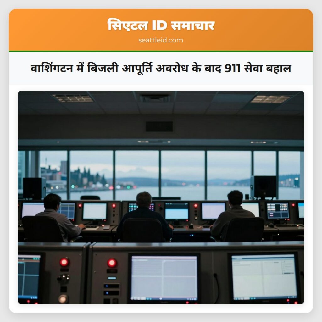 वाशिंगटन में बिजली आपूर्ति अवरोध के बाद 911 सेवा