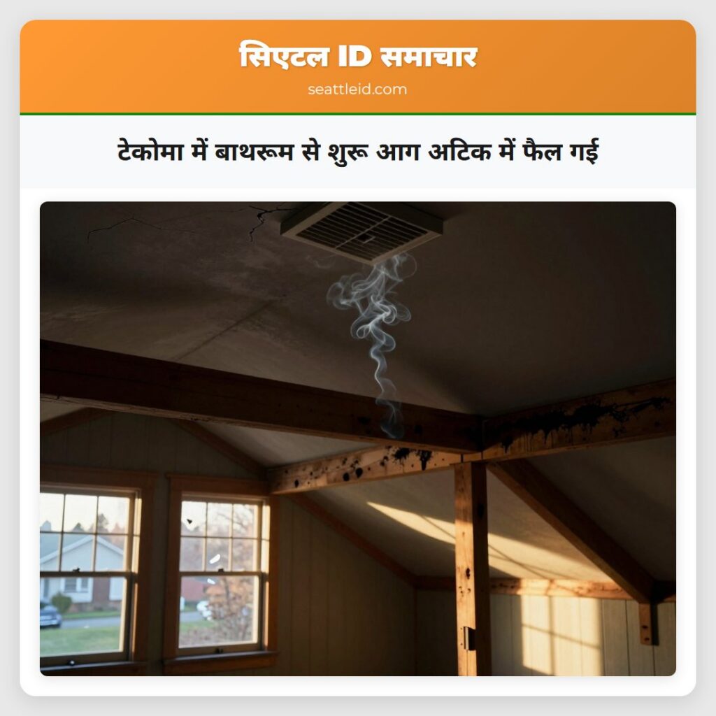टेकोमा में बाथरूम से शुरू आग अटिक में फैल गई