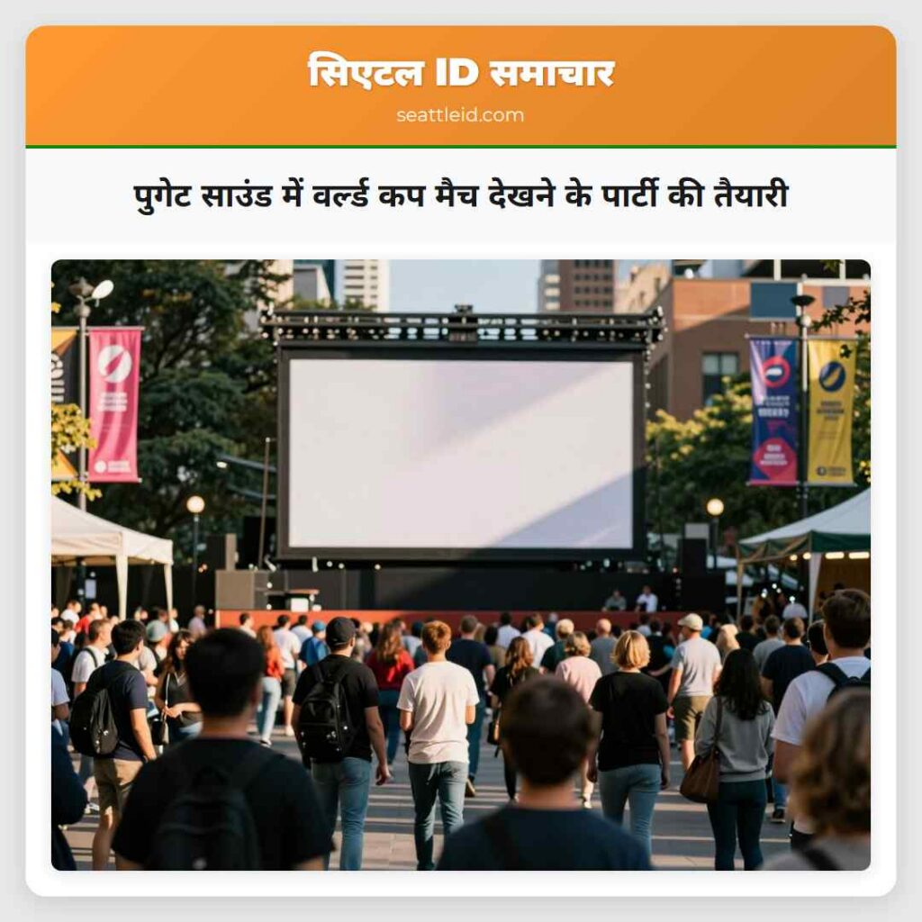 पुगेट साउंड में वर्ल्ड कप मैच देखने के पार्टी की